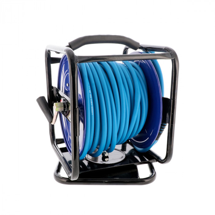 Air hose reel 15 bar 30 m 1/4 12 x 8 mm hybrid polymer