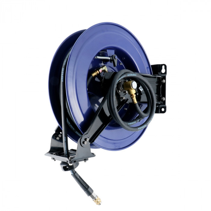 Air hose reel wall mounting 20 bar 20 m 3/8 16 x 10 mm with