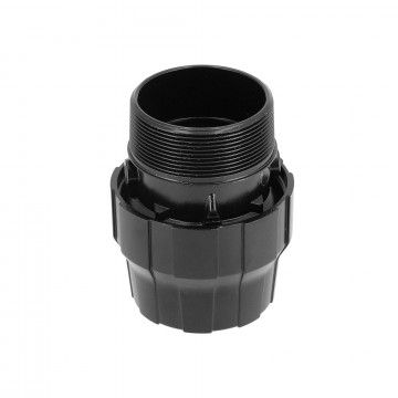 Aluminium sleeve coupling/nipple 25 mm 3/4" male