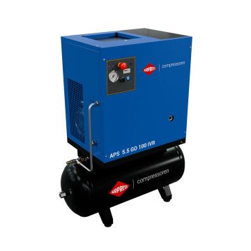 Screw Compressor APS 5.5 GO 100 Combi IVR  5.5 HP / 4 kW 10 bar 498 l/min 100 l