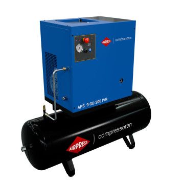 Screw Compressor APS 9 GO 200 Combi IVR 10 HP / 7.5 kW 10 bar 848 l/min 200 l