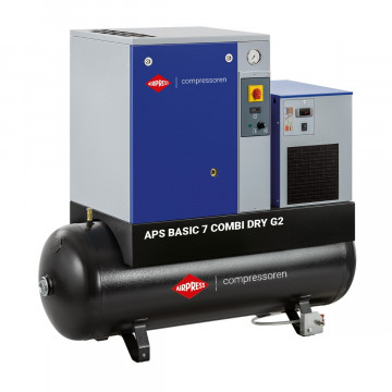 Screw Compressor APS 7 Basic G2 Combi Dry 10 bar 7.5 hp/5.5 kW 780 l/min 200 l