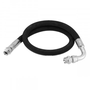 High-pressure air hose 1" 1.5 m 88 bar straight + elbow fittings