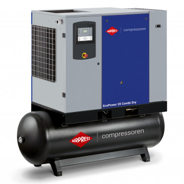 Screw compressor EcoPower 20D Combi Dry 10 bar 20 HP/15 kW 2268 l/min 500 l