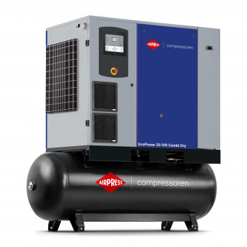 Screw compressor EcoPower 20 IVR Combi Dry 13 bar 20 HP/15 kW 2120 - 2882 l/min 500 l