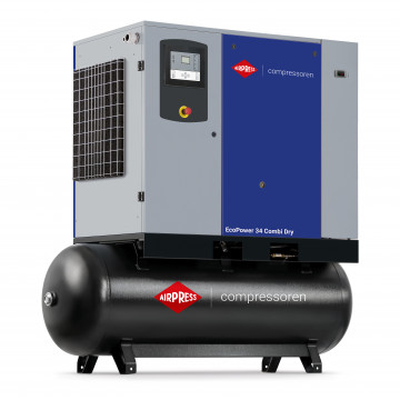 Screw compressor EcoPower 34 Combi Dry 10 bar 35 HP/26 kW 3733 l/min 500 l