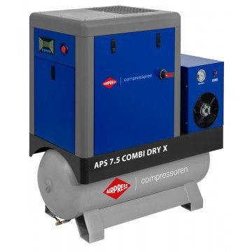 Screw Compressor APS X 7.5 Combi Dry G2 10 bar 7.5 hp/5.5 kW 690 l/min 200 l