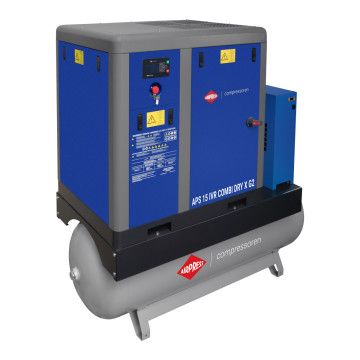 Screw Compressor APS X 15 IVR Combi Dry G2 10 bar 15 HP/11 kW 630 - 1680 l/min 500 l