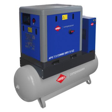 Screw compressor APS X 7.5 Combi Dry G2 10 bar 7.5 HP/5.5 kW 690 l/min 500 l