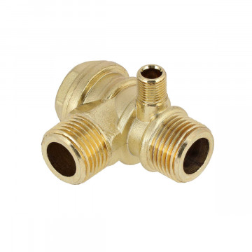 Non-return valve 1/2" male x 1/2" male x 1/8" female