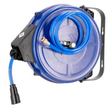 Air hose reel wall mounting 15 bar 12 m 3/8" 13.5 x 9.5 mm PU