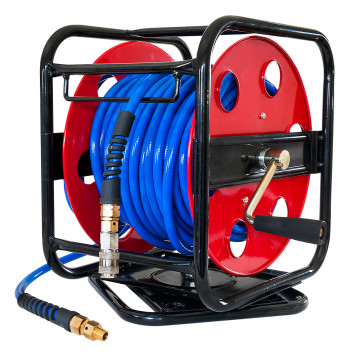 Air hose reel 30 m 1/4" 12 x 8 mm  on rotating foundation