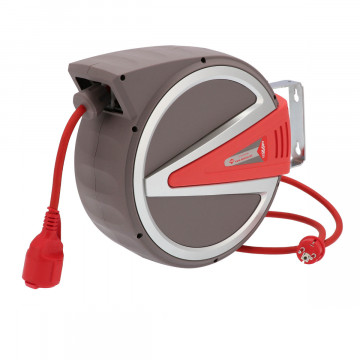Power cable wall reel 12A 230V 15m 3G 2.5 mm2