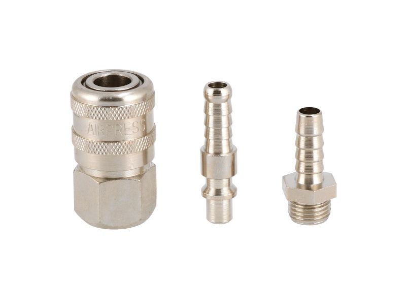 Compressed Air Hose Connector with Socket Nipple T Piece Brass compressed air connection