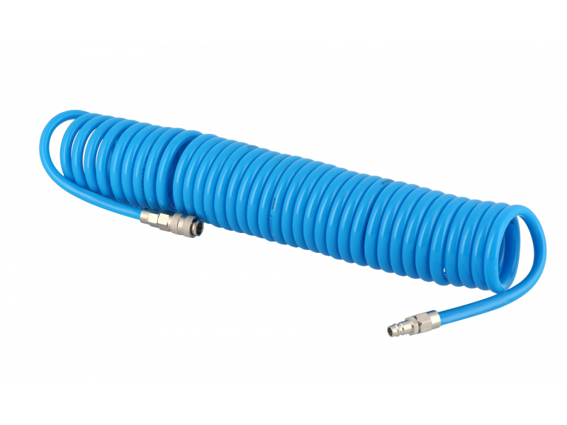 Spiral air hose Euro 10 bar 15 m 12 x 8 mm PU