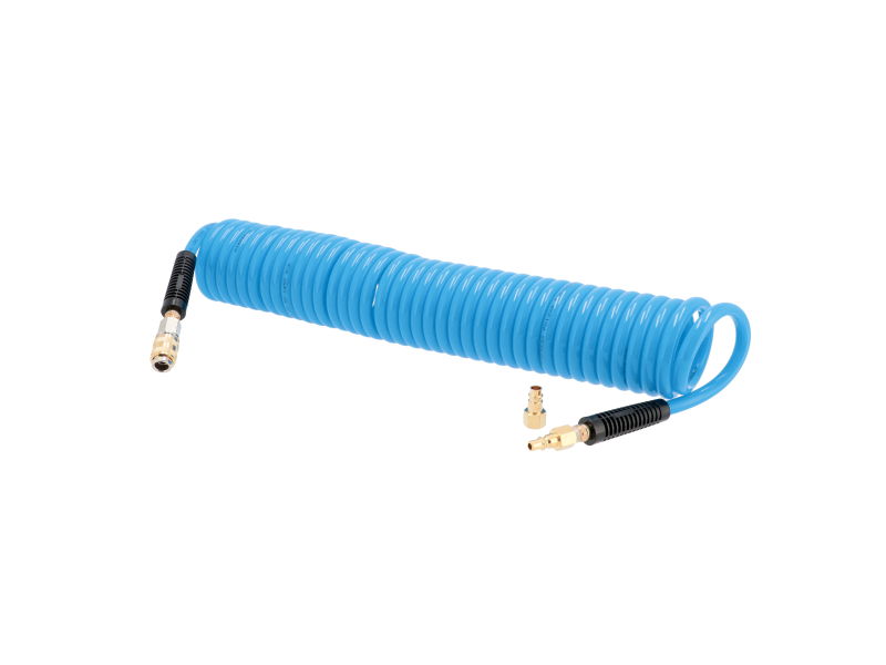 10m Long Blue Spiral Air Hose Polyurethane 8mm 