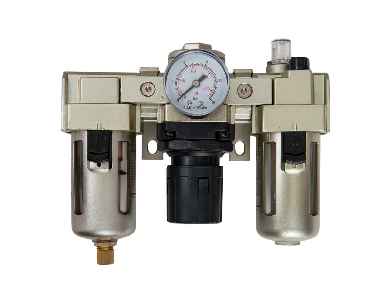Oil-/Water seperator Pressure reducing valve and Oil Lubricator 3/8