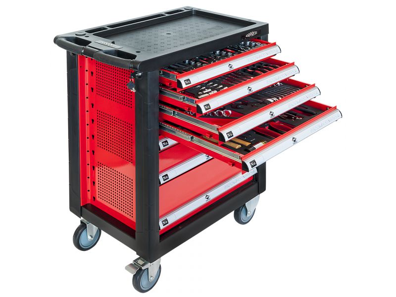 Tools trolley 217 tools 7 drawers
