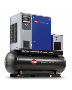 Screw compressor EcoPower Premium 25 Combi Dry PM IVR 13 bar 25 HP/18.5 kW 2388 - 3503 l/min 500 l