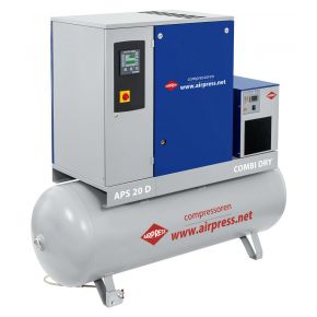 Screw Compressor APS 20D Combi Dry 8 bar 20 hp/15 kW 2000 l/min 500 l