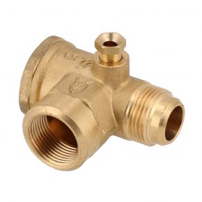 Check valve angled 3/4 inwards