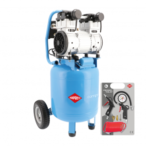 Standing silent oil free Compressor LMVO 40-250 8 bar 2.5 hp 150 l/min 38 l Plug & Play