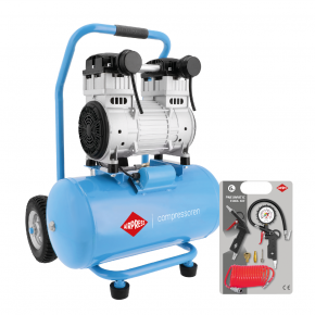 Silent oil-free compressor LMO 25-250 8 bar 2 hp/1.5 kW 150 l/min 24 l Plug & Play