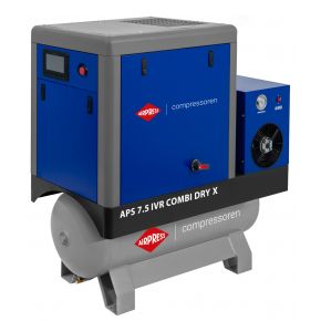 Screw Compressor APS 7.5 IVR Combi Dry X 10 bar 7.5 hp/5.5 kW 290-690 l/min 200 l