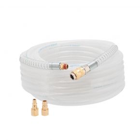 Air hose 20 bar 15 m 1/4" 13.5 x 8 mm PVC braided nylon with a set of couplings