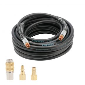 Air hose 20 bar 10 m 1/4" 14 x 8 mm hybrid polymer with set of couplings