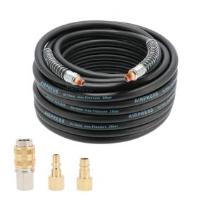 Air hose 20 bar 20 m 1/4" 14 x 8 mm hybrid polymer with set of couplings