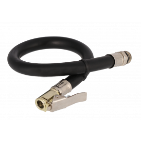 Hose and clamp for tire inflator
