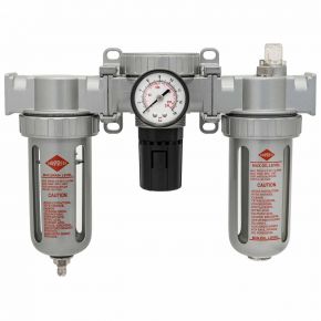 Oil-/Water seperator Pressure reducing valve and Oil Lubricator 1/4" 15 bar