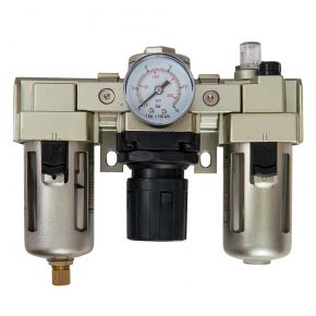 Oil-/Water seperator Pressure reducing valve and Oil Lubricator 1/2" 10 bar 25 micron