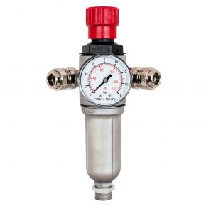 A filter-reducer with a double pipe 3/8"