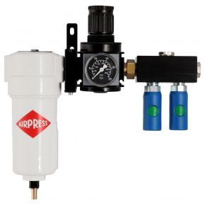 Painting air filtration system with regulator and couplings (1 filter CKL-PP)