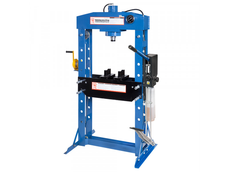 Hydraulic press 50 ton 9 heights 190 mm stroke length