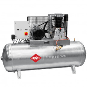 Compressor G 1500-500 SD Pro 14 bar 10 hp/7.5 kW 596 l/min 500 l galvanized star delta switch