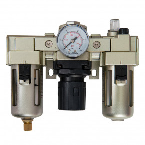 Oil-/Water seperator Pressure reducing valve and Oil Lubricator 1/4" 10 bar 25 micron