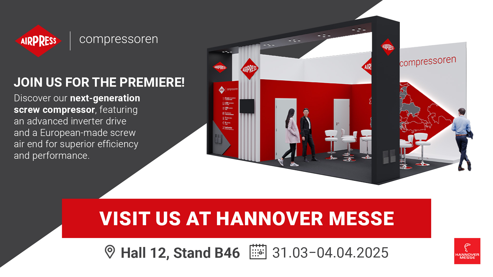 Request your free ticket for HANNOVER MESSE 2025 | Airpress