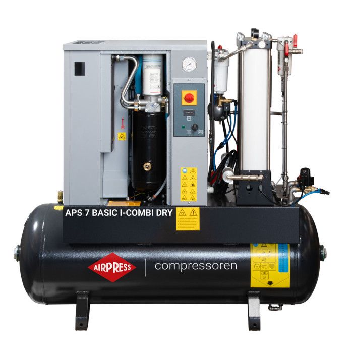 APS 7 Basic i-Combi Dry 200-l screw compressor with OFAG4 adsorption filter set | Airpress