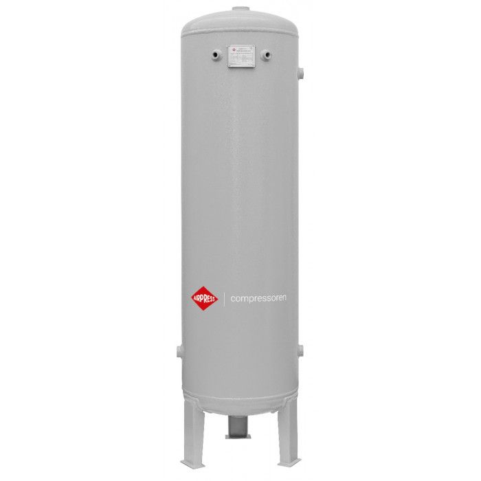 Compressed air tank 300 L, vertical, galvanized and painted, 11 bar